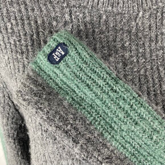 Abercrombie & Fitch Ribbed Sweater Cropped Mock Neck Gray Womens Size Small - Picture 6 of 9